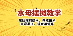 水母·摆摊教学，包括摆摊技术、养殖技术、拿货渠道、抖音运营等副业资源库-时光-中创中赚-福缘-冒泡创业网实操副业项目教程和创业项目大全副业资源库