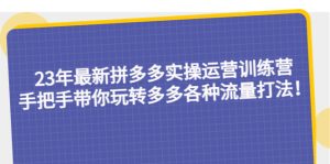 23年最新拼多多实操运营训练营：手把手带你玩转多多各种流量打法！副业资源库-时光-中创中赚-福缘-冒泡创业网实操副业项目教程和创业项目大全副业资源库