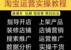 2023淘宝开店教程0基础到高级全套视频网店电商运营培训教学课程（2月更新）副业资源库-时光-中创中赚-福缘-冒泡创业网实操副业项目教程和创业项目大全副业资源库