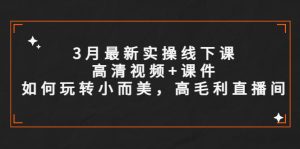 3月最新实操线下课高清视频+课件，如何玩转小而美，高毛利直播间副业资源库-时光-中创中赚-福缘-冒泡创业网实操副业项目教程和创业项目大全副业资源库