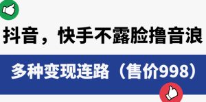 抖音，快手不露脸撸音浪项目，多种变现连路（售价998）副业资源库-时光-中创中赚-福缘-冒泡创业网实操副业项目教程和创业项目大全副业资源库