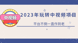 2023一心0基础玩转中视频项目：平台不倒，一直做到老副业资源库-时光-中创中赚-福缘-冒泡创业网实操副业项目教程和创业项目大全副业资源库