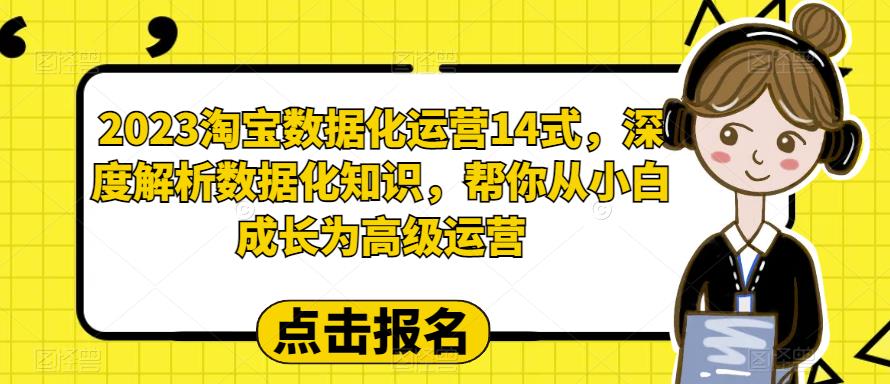 2023淘宝数据化-运营 14式，深度解析数据化知识，帮你从小白成长为高级运营副业资源库-时光-中创中赚-福缘-冒泡创业网实操副业项目教程和创业项目大全副业资源库