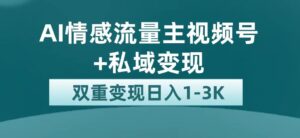 最新AI情感流量主掘金+私域变现，日入1K，平台巨大流量扶持副业资源库-时光-中创中赚-福缘-冒泡创业网实操副业项目教程和创业项目大全副业资源库